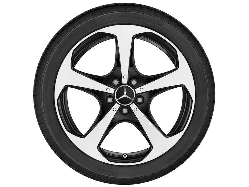5-Speichen-Rad Schwarz Glanzgedreht, Continental, WinterContact TS 850 P MOE, 225/45 R18 95H XL, Winter, Q4405411101500J2022