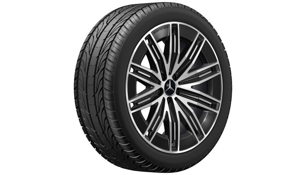 AMG Vielspeichen-Rad, 53,3 cm (21 Zoll), glanzgedreht, EQS, 275/45 R21/, schwarz, A29640116007X23 AMG Vielspeichen-Rad, 53,3 cm (21 Zoll), glanzgedreht, EQS, 275/45 R21/, schwarz, A29640116007X23