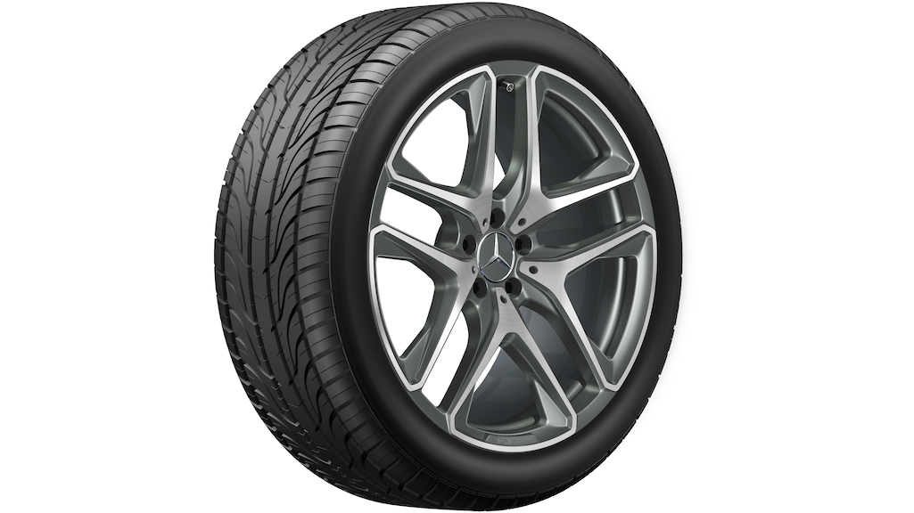 Mercedes-Benz Genuine AMG 5-twin-spoke complete winter wheel, titanium gray, high-sheen, Continental, WinterContact TS 870 P MO1, 315/40 R21 115 V XL, winter, Q440301110550