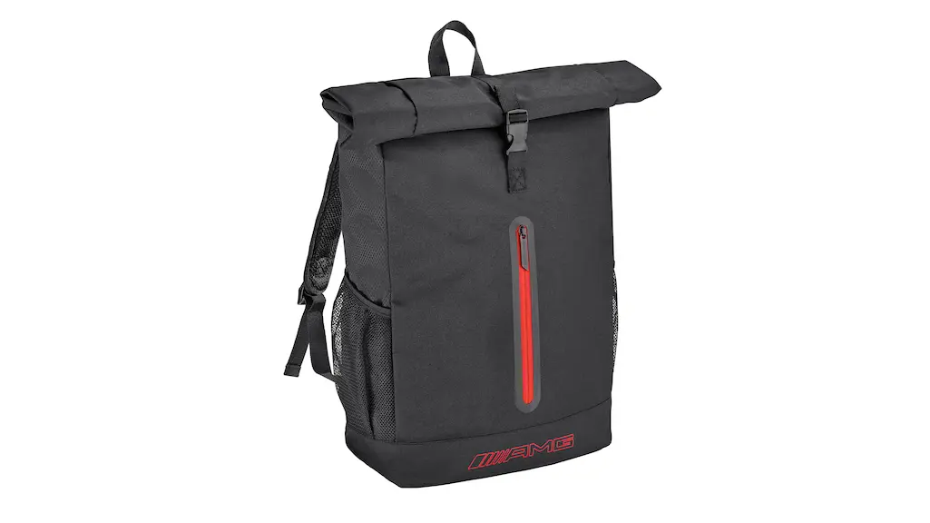 AMG Rucksack, Rolltop, schwarz / rot, B67960009