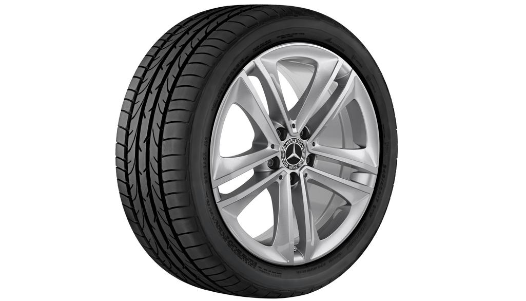 Cerchio a 5 doppie razze, 45,7 cm (18"), CLS, 275/40 R18/, argento vanadio, A25740102007X45 Cerchio a 5 doppie razze, 45,7 cm (18"), CLS, 275/40 R18/, argento vanadio, A25740102007X45