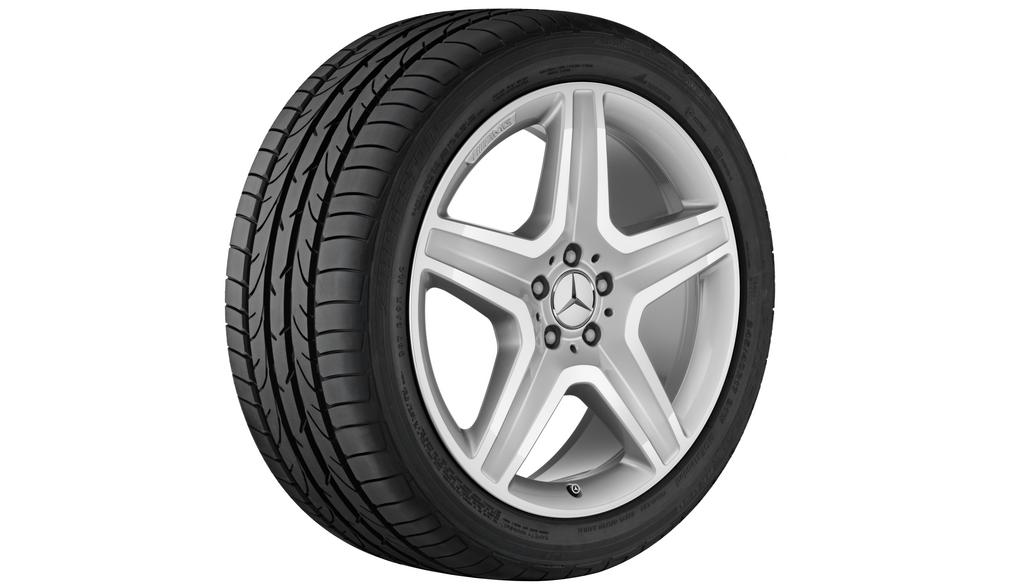 AMG 5-spoke wheel, 50.8 cm (20-inch), high-sheen, M-GLE-Class, 265/45 R20/, silver-colored, A16640120027X25
