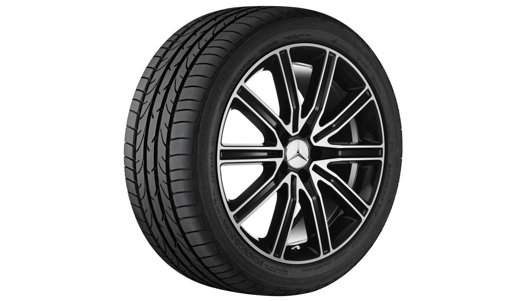 10-Speichen-Rad, 48,3 cm (19 Zoll), glanzgedreht, CLS, 285/30 R19/, schwarz, A21840109027X23