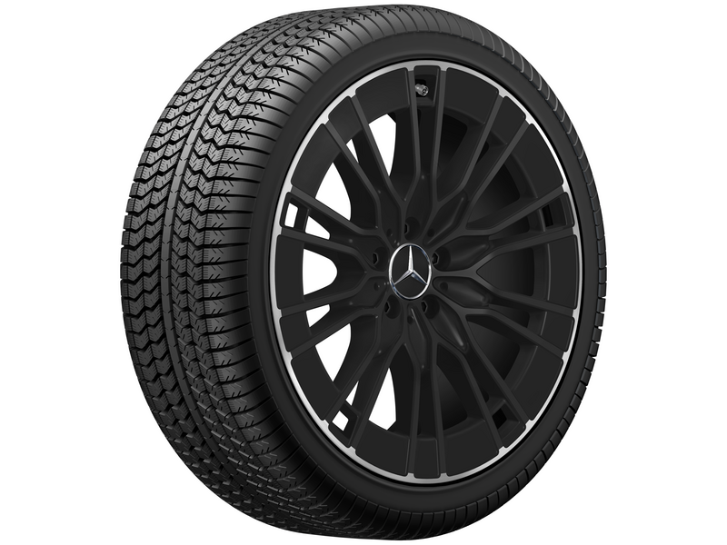 10-twin-spoke wheel, Aero, 50.8 cm (20 inch), rim flange polished, 275/35 R20/, black, A21440126007X72