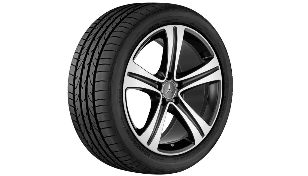 5-Speichen-Rad, 48,3 cm (19 Zoll), glanzgedreht, SL, 285/30 R19/, schwarz, A23140115007X23