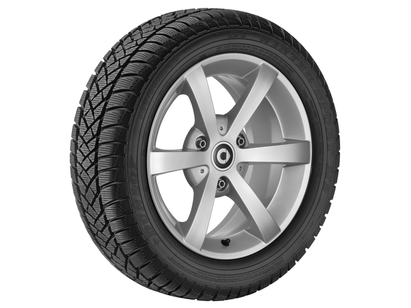 6-spoke alloy wheel, Design 3, 38.1 cm (15-inch), smart, 195/50 R15/, titanium silver, A4514010602CA4L