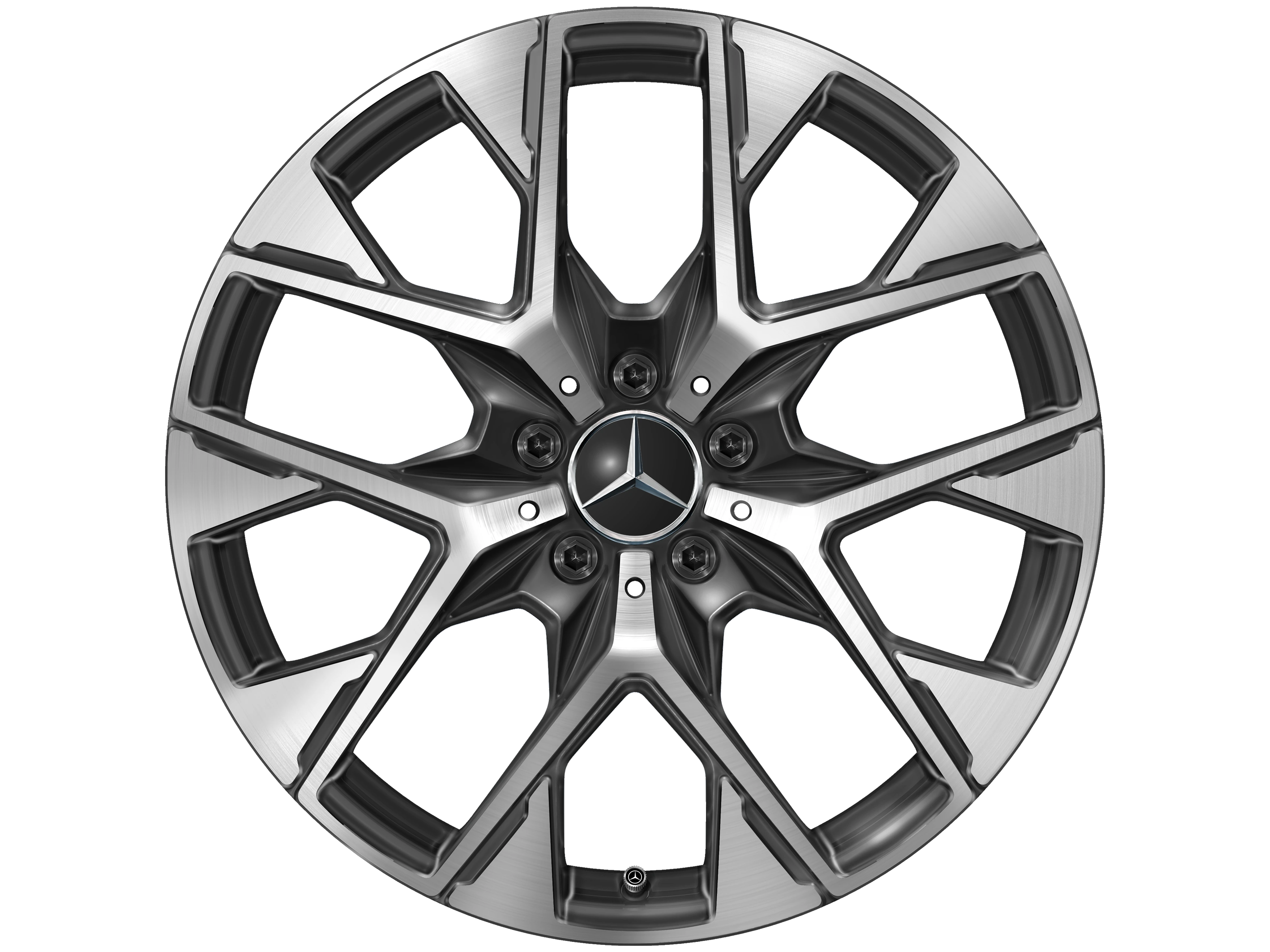 Y-spaaks velg, Aero, 48,3 cm (19 inch), 8 J x 19 ET 32,5, zwart, hoogglans, A25440160007X23