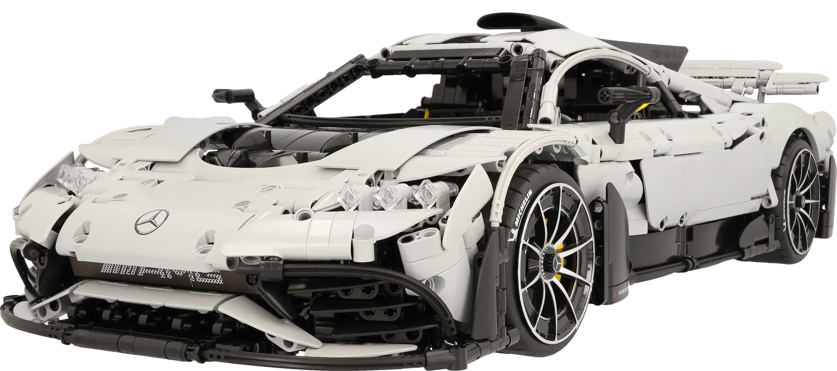 Modellauto: Mercedes-AMG ONE, Klemmbaustein R/C Modell, C298, weiß, CaDa, 1:8, B66962016