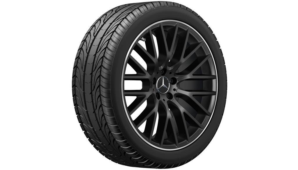 Y-spoke wheel black matt rim flange polished, Bridgestone, Blizzak LM001 MO-S, 255/40 R20 101V XL, Winter, Q440141911270