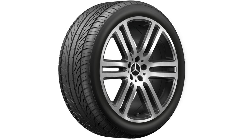 Cerchio a 6 doppie razze, 53,3 cm (21 pollici), lucido, GLE, 315/40 R21/, nero, A16740128007X23 Cerchio a 6 doppie razze, 53,3 cm (21 pollici), lucido, GLE, 315/40 R21/, nero, A16740128007X23