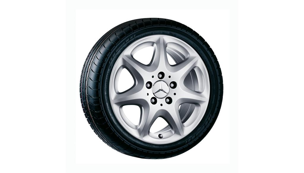7-spoke wheel, Carmenta II, 40.6 cm (16 inch), S-Class, 225/60 R16/, silver-colored, B66471902