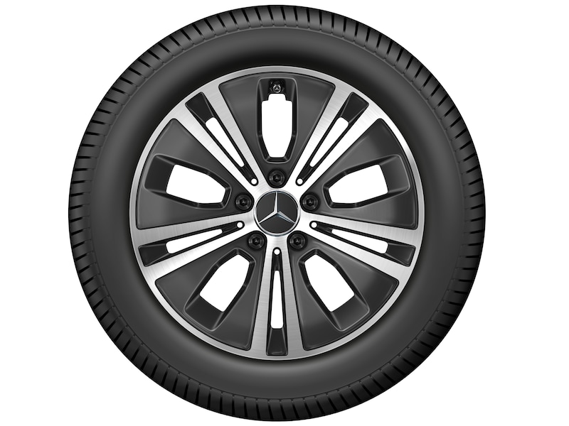 5-Doppelspeichen-Rad Schwarz Glanzgedreht, Dunlop, SP Winter Sport 4D MO, 225/55 R17 97H, Winter, Q440141210180G2