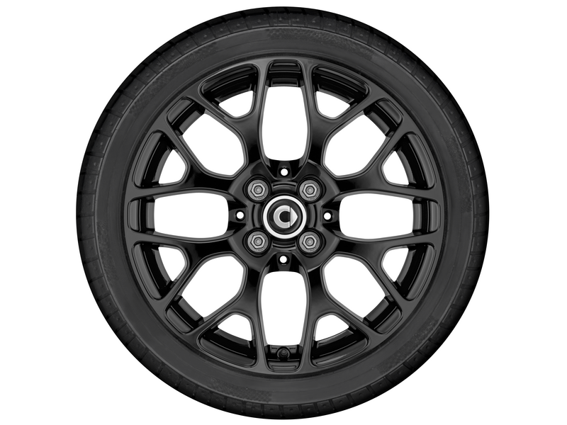 8-spoke alloy wheel, 40.6 cm (16 inch), smart, 185/50 R16/, black, A4534010400