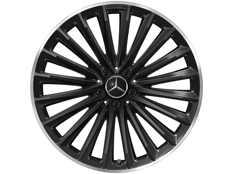 AMG Vielspeichen-Rad, 53,3 cm (21 Zoll), Felgenhorn glanzgedreht, EQE, 255/35 R21/, schwarz, A29540125007X72