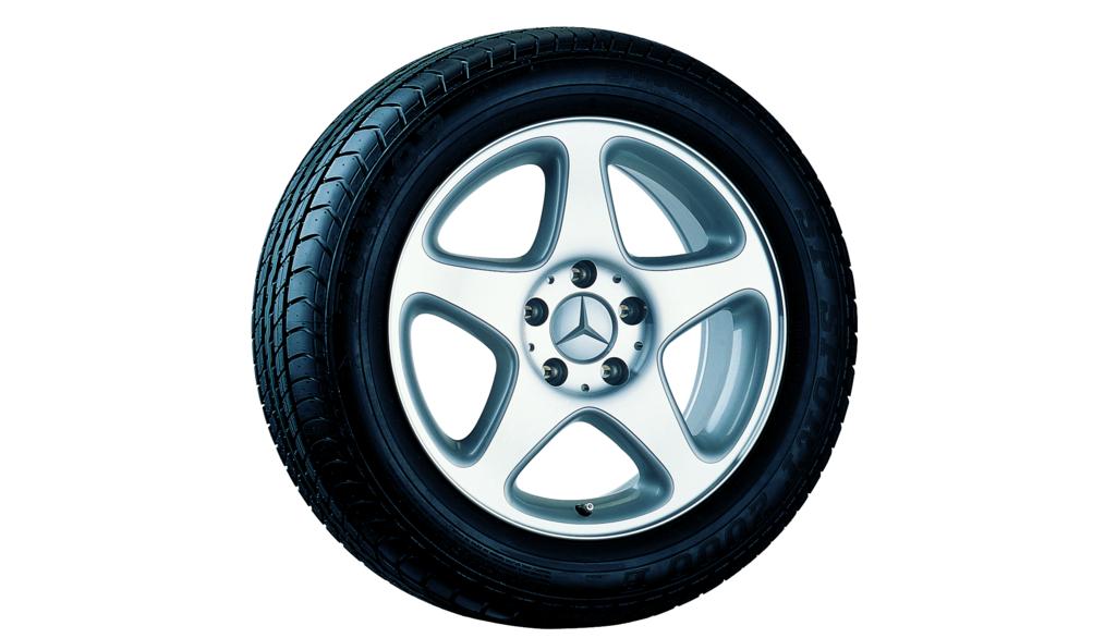 5-Loch-Rad, Algieba, 40,6 cm (16 Zoll), glanzgedreht, (u.a. CLC/ SLK-SLC/ C-Klasse), 225/50 R16/, silberfarben, B66470987
