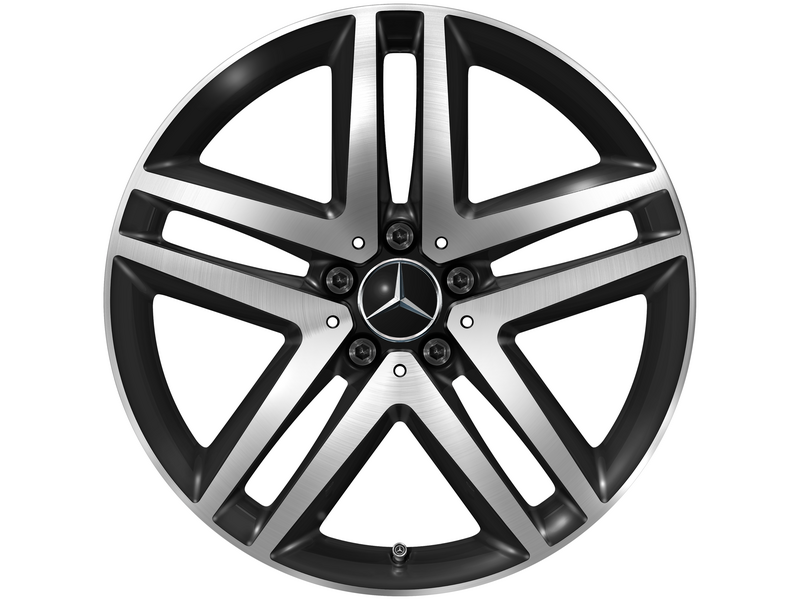 Cerchio a 5 doppie razze, nero lucido, Continental, PremiumContact 6 MO-V, 245/45 R19 102Y XL, estivo, Q44029111050A