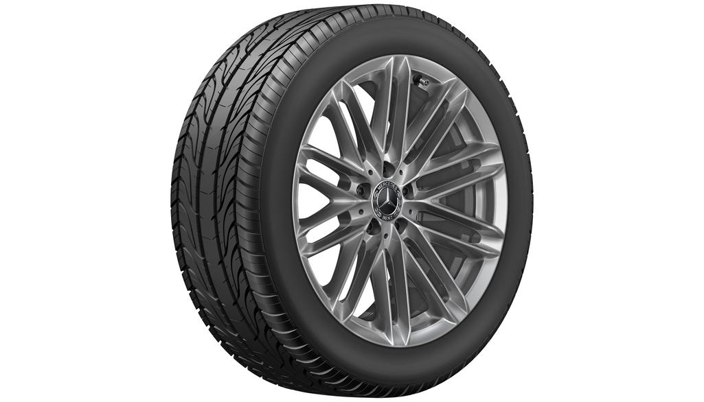 10-Doppelspeichen-Rad, 48,3 cm (19 Zoll), S-Klasse, 285/40 R19/, thuliumsilber, A22340136009293 10-Doppelspeichen-Rad, 48,3 cm (19 Zoll), S-Klasse, 285/40 R19/, thuliumsilber, A22340136009293