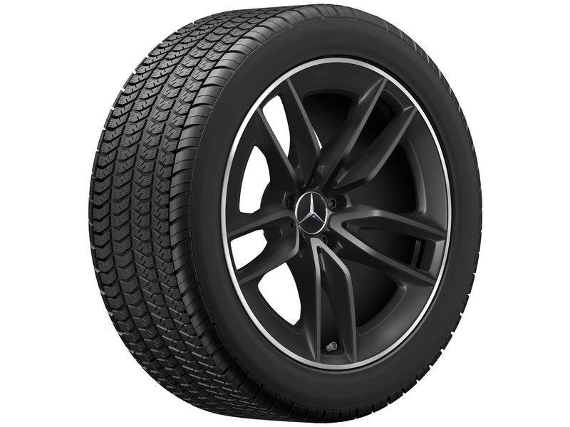 AMG 5-twin-spoke wheel, matt black, rim flange polished, Pirelli, P Zero Winter MO1, 285/40 R19 107V XL, winter, Q4401417124400J2020