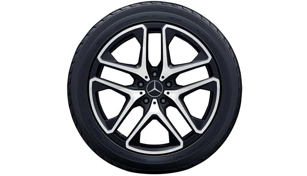 Cerchio AMG a 5 doppie razze, 53,3 cm (21 pollici), lucido, Classe G, 285/45 R21/, nero opaco, A46340119007X36 Cerchio AMG a 5 doppie razze, 53,3 cm (21 pollici), lucido, Classe G, 285/45 R21/, nero opaco, A46340119007X36
