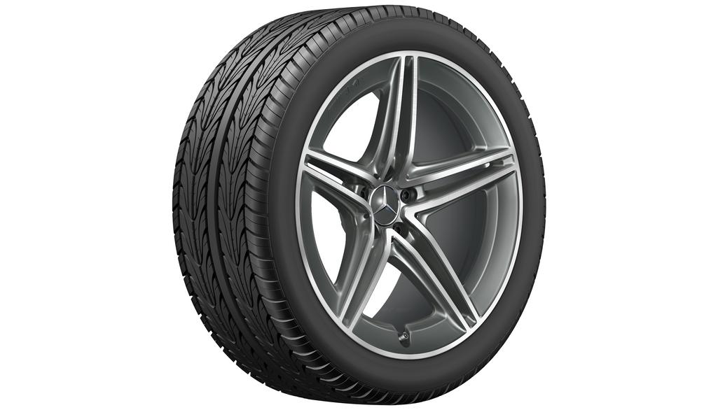AMG 5-Doppelspeichen-Rad, 50,8 cm (20 Zoll), glanzgedreht, AMG GT, 295/35 R20/, tantalgrau, A29040105007Y51