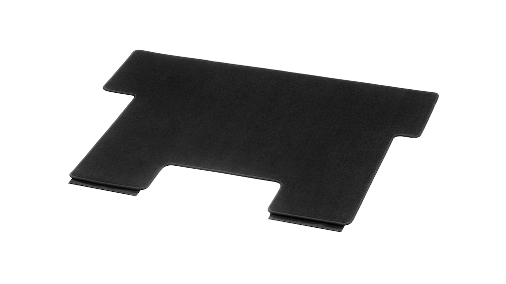 Velour mats, luggage compartment, with double rail, 1-piece, A3, extra-long, black, A44768058069J74