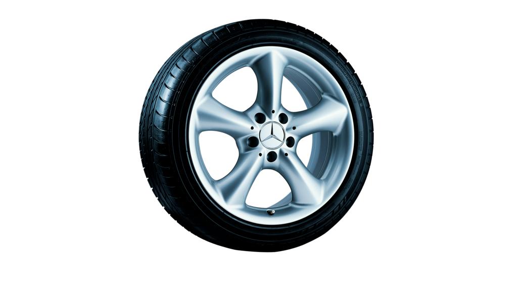 5-spaaks velg, Adharaz, 40,6 cm (16 inch), SLK-SLC, 225/50 R16/, zilverkleurig, B66471393 5-spaaks velg, Adharaz, 40,6 cm (16 inch), SLK-SLC, 225/50 R16/, zilverkleurig, B66471393