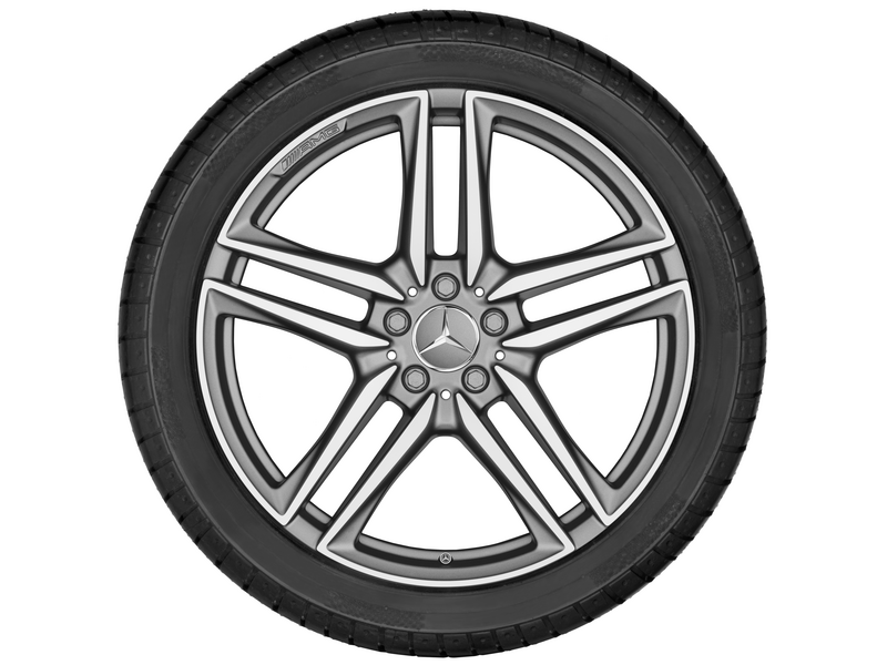 AMG 5-Doppelspeichen-Rad, 50,8 cm (20 Zoll), glanzgedreht, E-Klasse, 295/30 R20/, titangrau matt, A21340129007X69