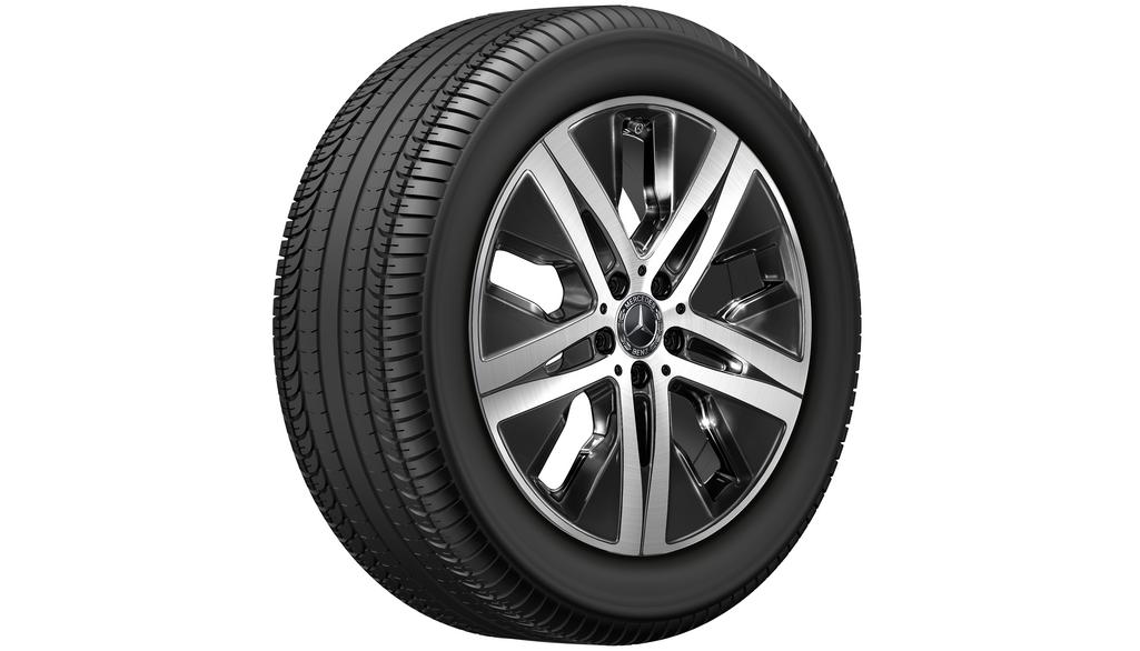 5-hole wheel, Aero, 48.3 cm (19-inch), high-sheen, GLE, 255/50 R19/, black, A16740119007X23