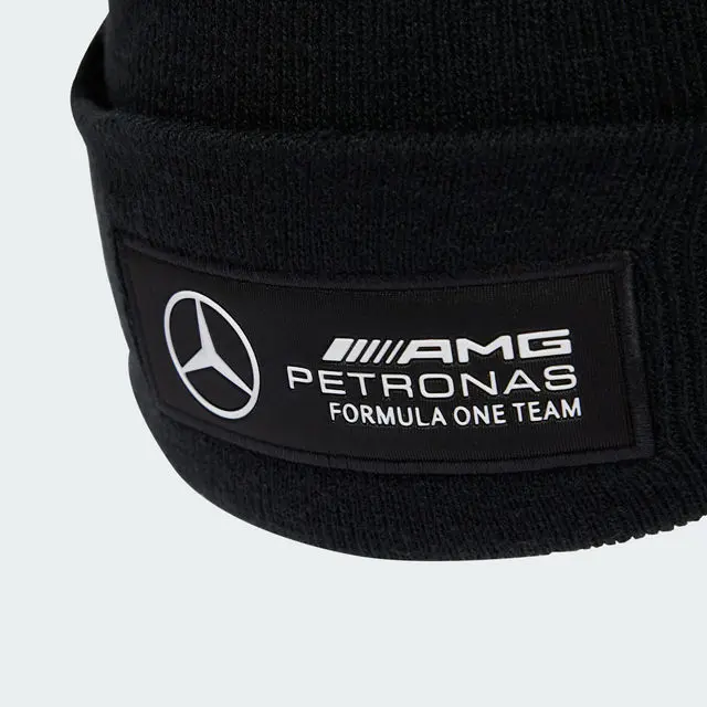 Knitted hat, Team, Mercedes-AMG F1, black, polyacrylic, B67998316