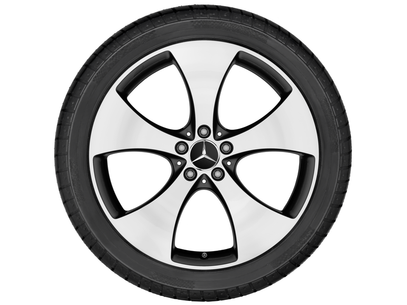 5-spoke wheel, 50.8 cm (20-inch), high-sheen, GLC/ E-Class, 255/45 R20/, black, A25340113007X23