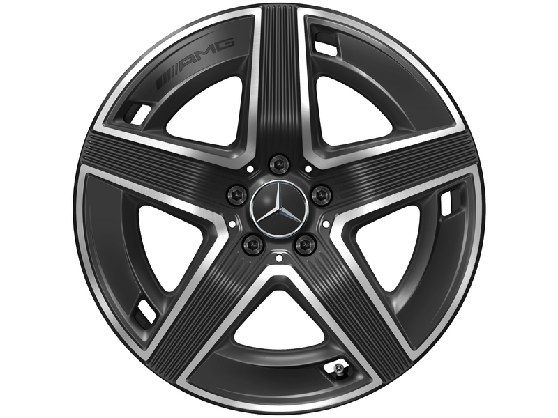 AMG 5-Speichen-Rad, 48,3 cm (19 Zoll), glanzgedreht, GLC, 255/50 R19/, schwarz, A25440105007X23