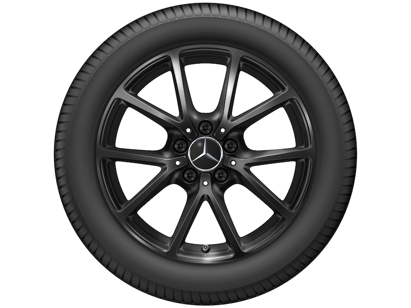 Mercedes-Benz Original Winter-Komplettrad 10-Speichen schwarz , Goodyear, UltraGrip Performance 3 MO, 205/55 R17 95 H XL, Winter, Q440141411080