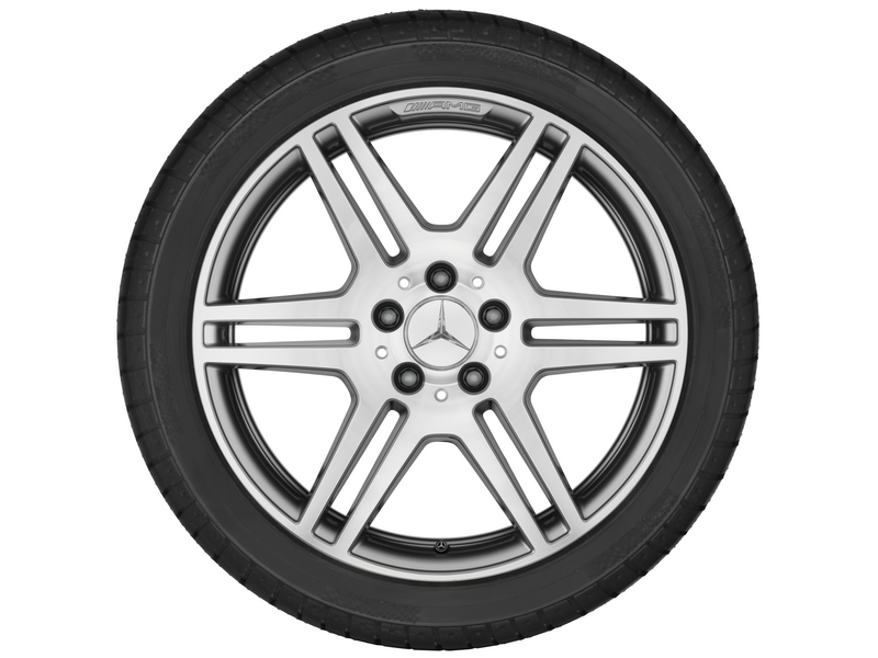 AMG 6-twin-spoke wheel, 45.7 cm (18-inch), high-sheen, E-Class, 245/40 R18/, silver-colored, B66031468