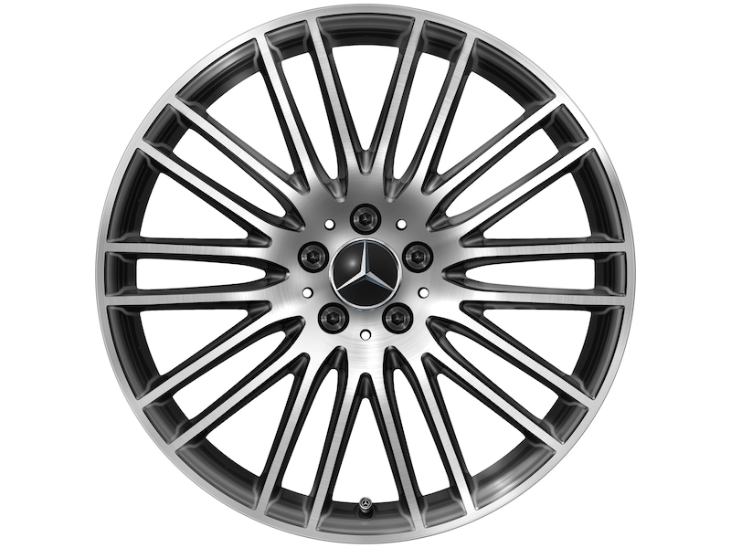 Mercedes-Benz Genuine complete summer wheel 5-spoke black high-sheen, Goodyear, Eagle F1 Asymmetric 5 MO, 255/45 R20 105 W XL, summer, Q440651410110