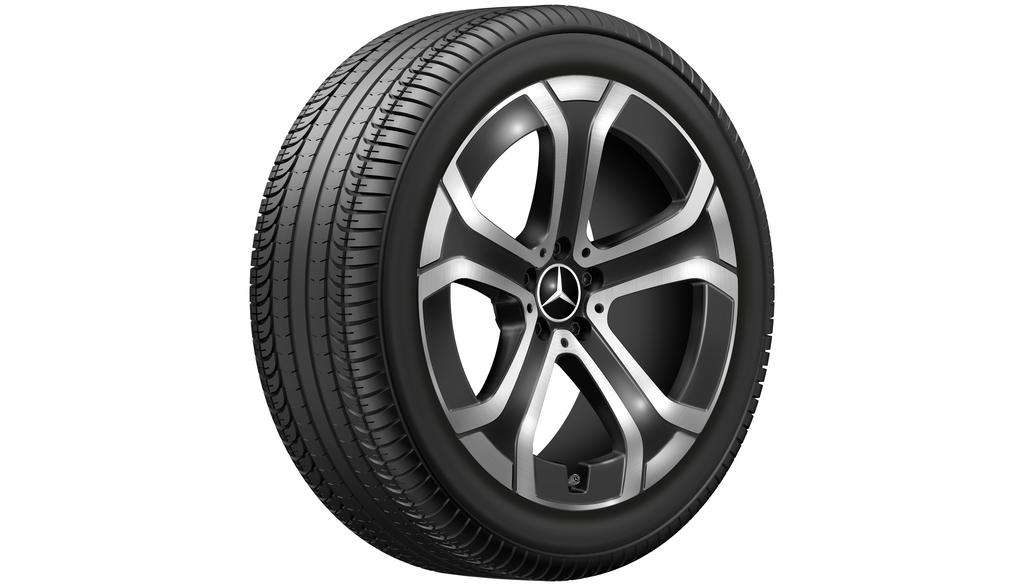 Cerchio a 5 razze, 50,8 cm (20 pollici), lucido, GLC, 255/45 R20/, nero, A25440103007X23 Cerchio a 5 razze, 50,8 cm (20 pollici), lucido, GLC, 255/45 R20/, nero, A25440103007X23