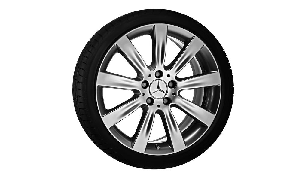 Cerchio a 9 razze, Armida, 45,7 cm (18 pollici), Classe S/CL, 255/45 R18/, argento, B66474333 Cerchio a 9 razze, Armida, 45,7 cm (18 pollici), Classe S/CL, 255/45 R18/, argento, B66474333