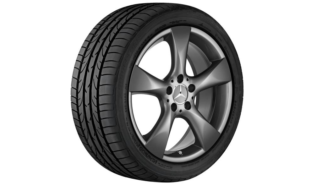5-spaaks velg, 45,7 cm (18 inch), SLK-SLC, 225/40 R18/, tremolit-metallic, A17240100007X28
