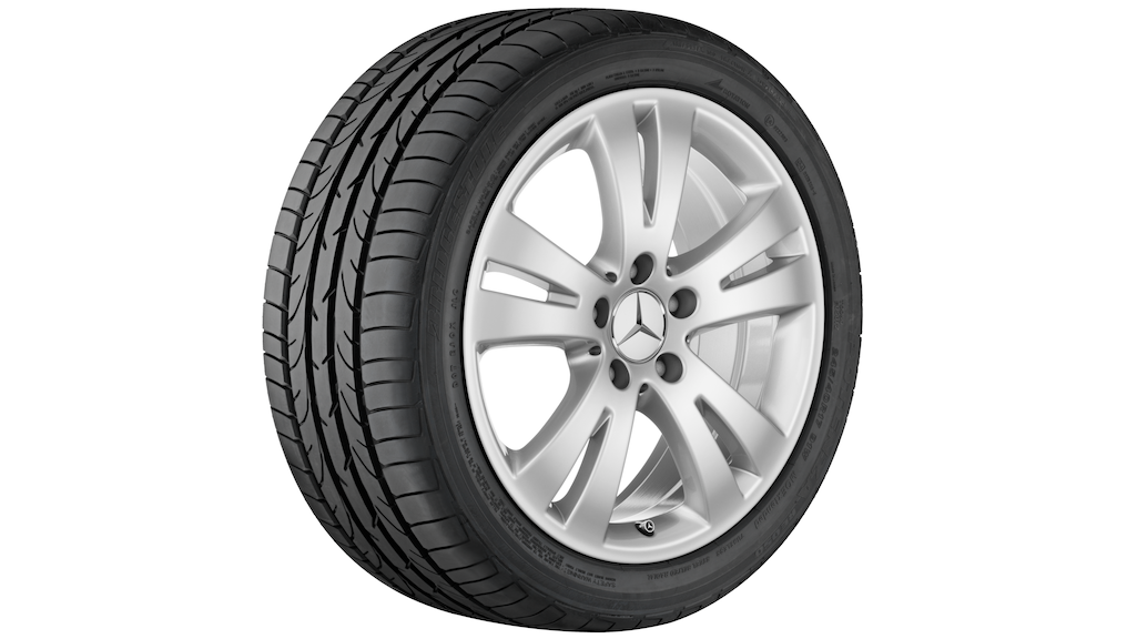 5-twin-spoke wheel, 43.2 cm (17 inch), C-Class, 225/45 R17/, titanium silver, A20440104029765