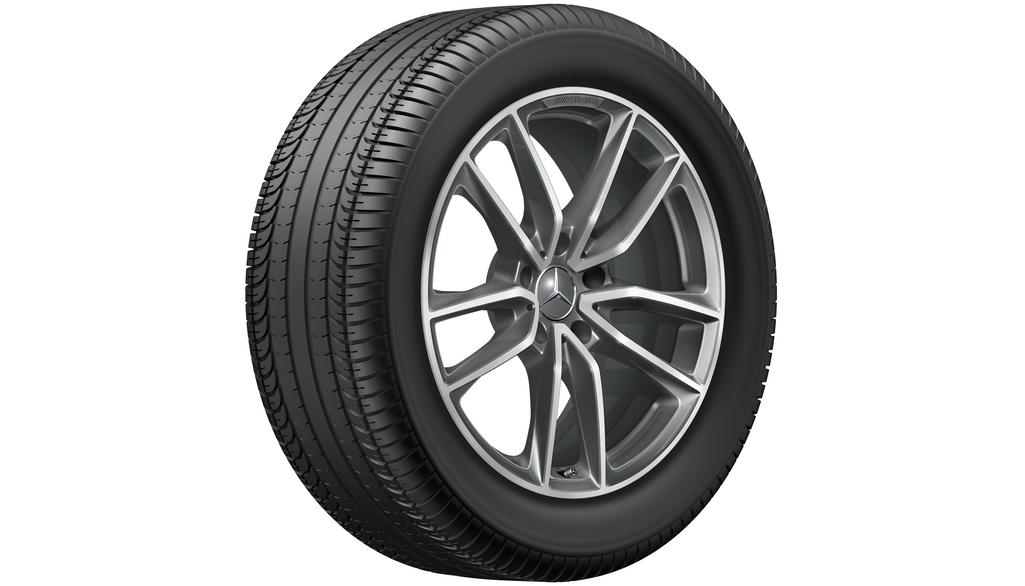 AMG 5-twin-spoke wheel, 50.8 cm (20-inch), high-sheen, G-Class, 275/50 R20/, titanium gray, A46340139007X21