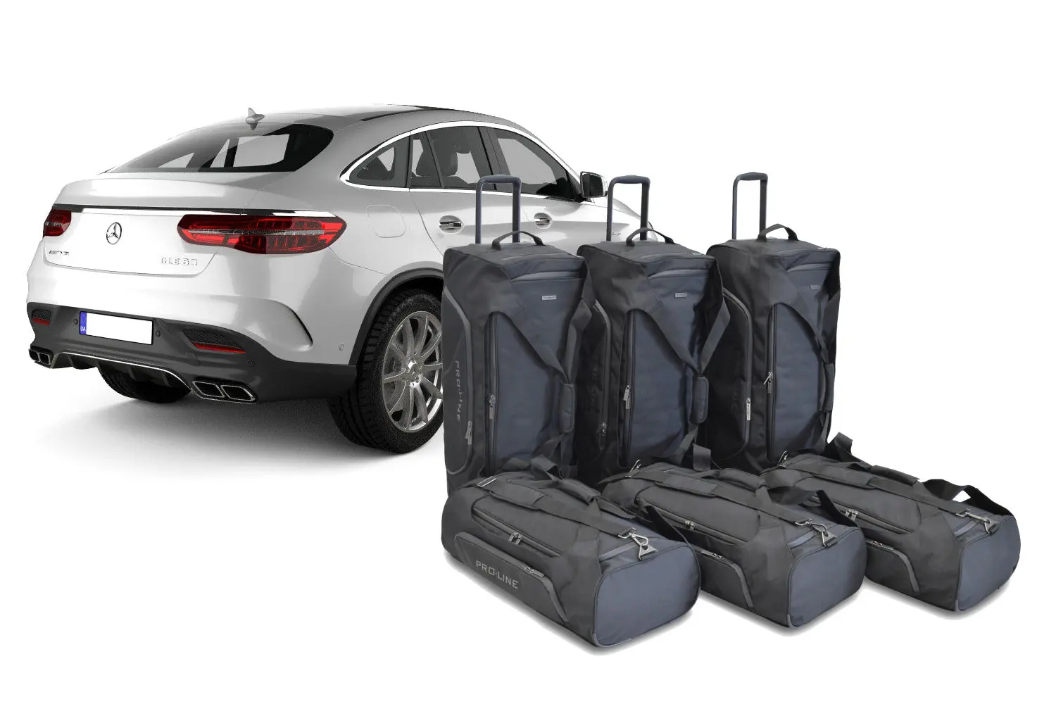 Reisetaschenset passend für Mercedes-Benz GLE Coupé (C292) 2015-2019 Pro.Line - Schwarz, CB-M21601SP