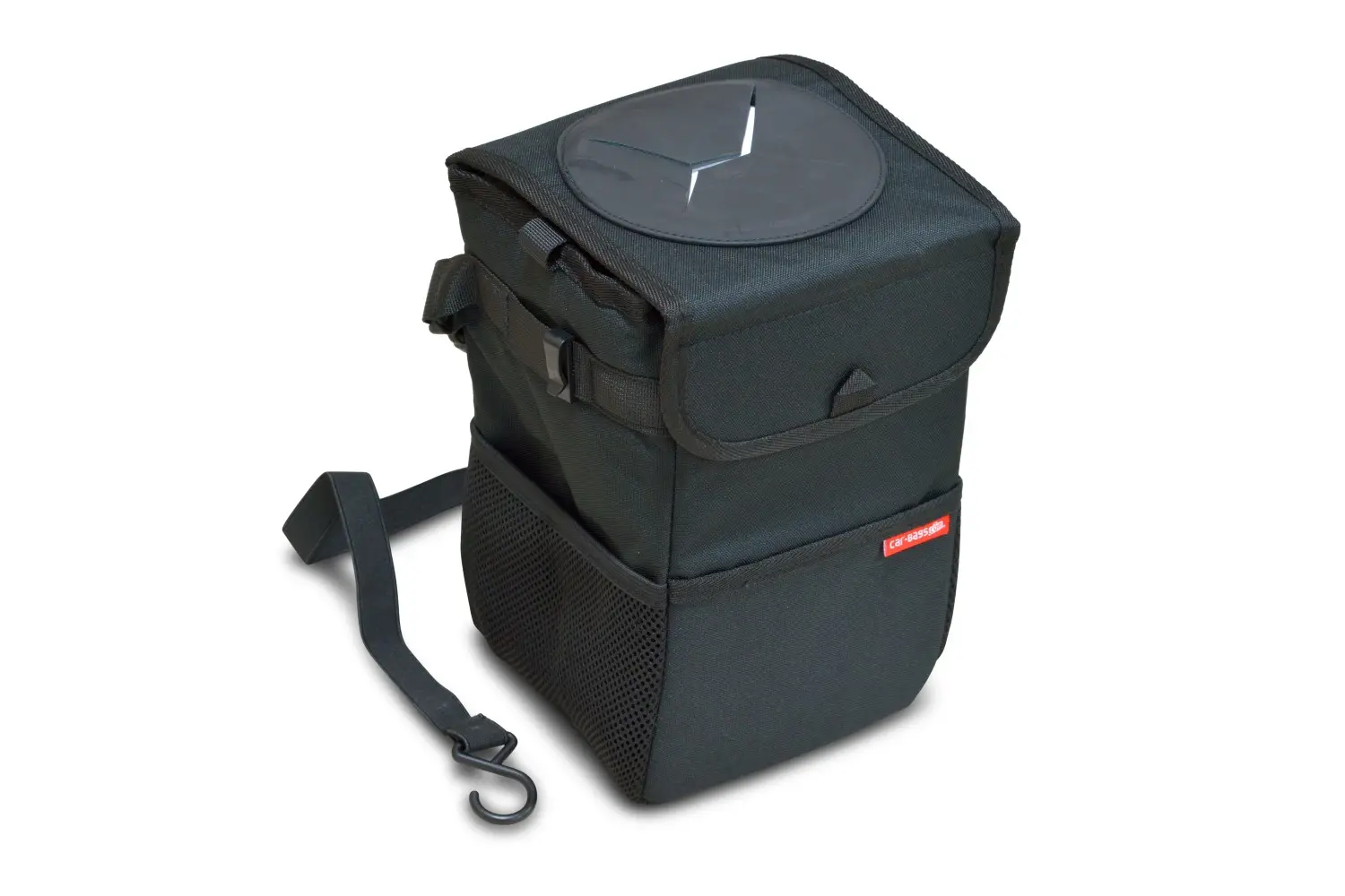Vuilnisbak voor in de auto - 16x25x15 cm, zwart, CB-TRASHBAG1