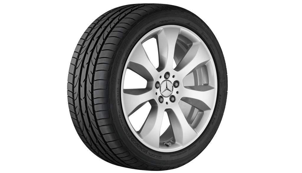 7-spaaks velg, Werdandi, 50,8 cm (20 inch), GLK, 235/45 R20/, titaanzilver, A20440150029765 7-spaaks velg, Werdandi, 50,8 cm (20 inch), GLK, 235/45 R20/, titaanzilver, A20440150029765