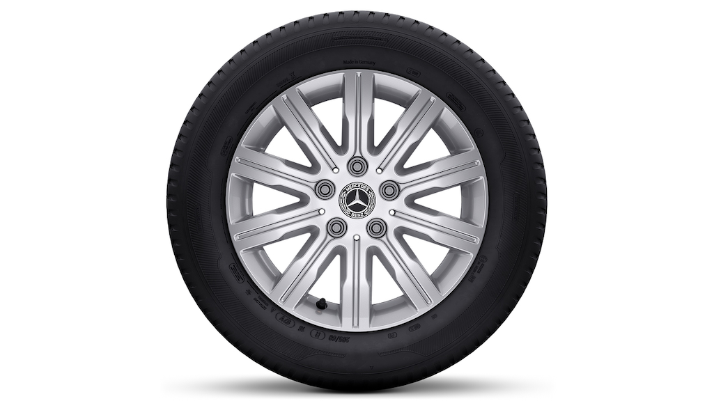 Mercedes-Benz Original Sommer-Komplettrad 10-Speichen vanadiumsilber , Continental, EcoContact 6, 205/60 R16 96 H XL, Sommer, Q440281110230