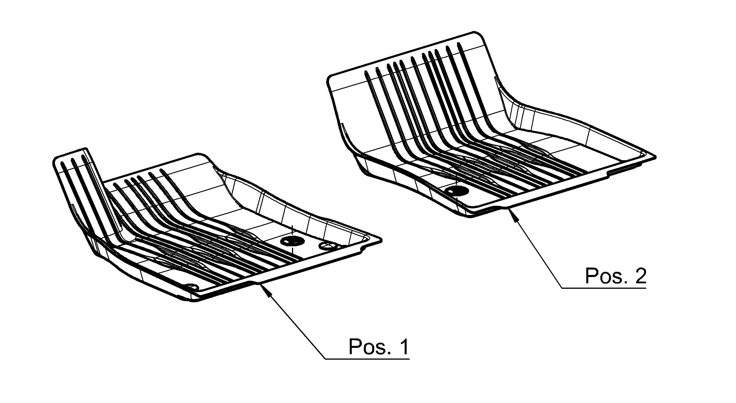 Dynamic Lines all-weather mats, driver/passenger mat, 2-piece, CLA, black, A17468026019G33