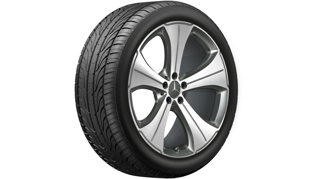 5-Speichen-Rad Grau Himalaya Glanzgedreht, Pirelli, P-Zero (PZ4) MO, 275/45 R21 107Y, Sommer, Q4406517104500J2021