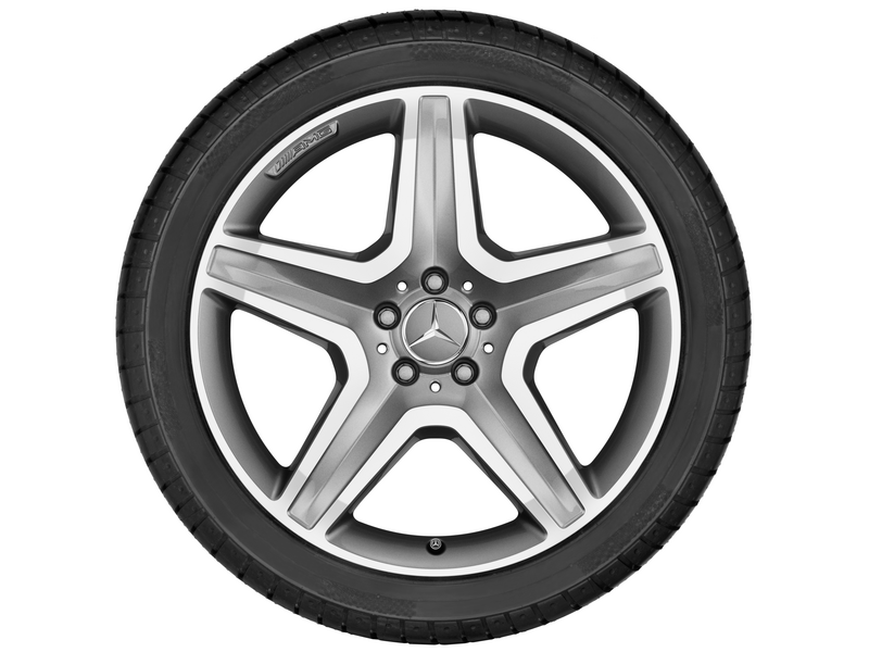 AMG 5-spoke wheel, 50.8 cm (20-inch), high-sheen, M-GLE-Class, 265/45 R20/, titanium gray, A16640120027X21