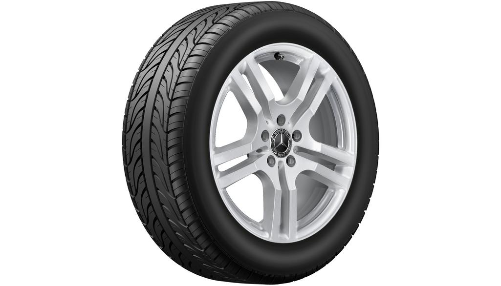 Cerchio a 5 doppie razze, Aero, 45,7 cm (18 pollici), GLB/ GLA, 235/55 R18/, argento vanadio, A24740130007X45 Cerchio a 5 doppie razze, Aero, 45,7 cm (18 pollici), GLB/ GLA, 235/55 R18/, argento vanadio, A24740130007X45