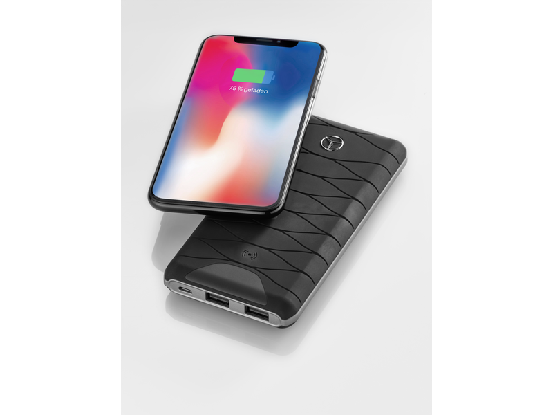 Powerbank, laadstation, zilverkleurig / zwart, B66954804