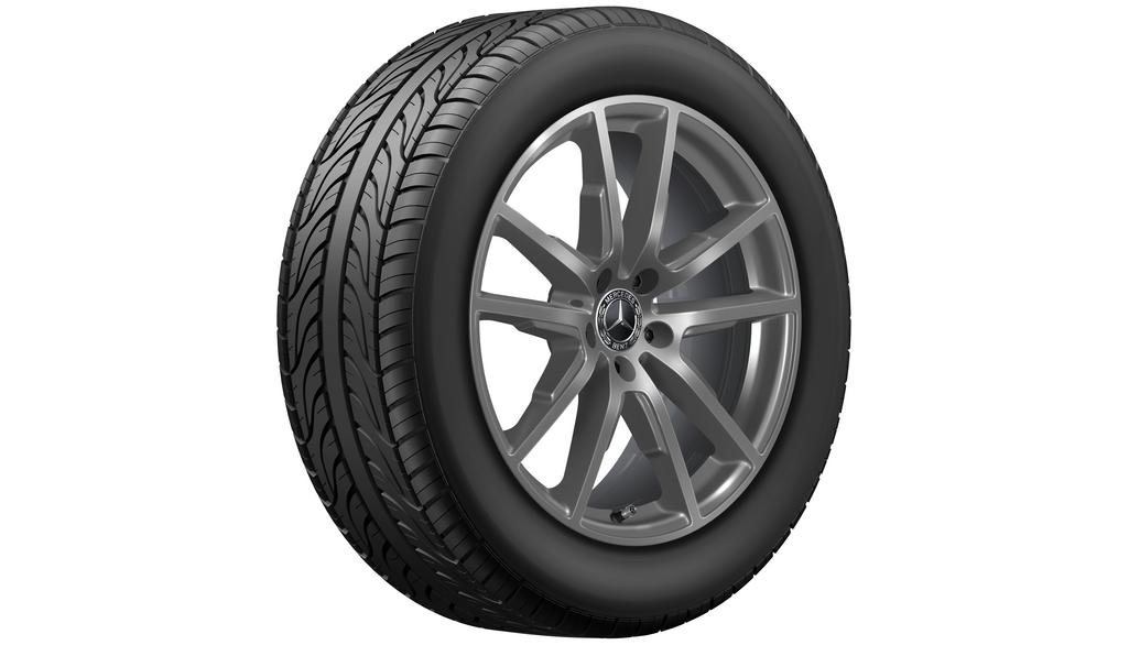 5-Doppelspeichen-Rad, 48,3 cm (19 Zoll), EQE, 235/55 R19/, tremolit-metallic, A29440104007X28 5-Doppelspeichen-Rad, 48,3 cm (19 Zoll), EQE, 235/55 R19/, tremolit-metallic, A29440104007X28