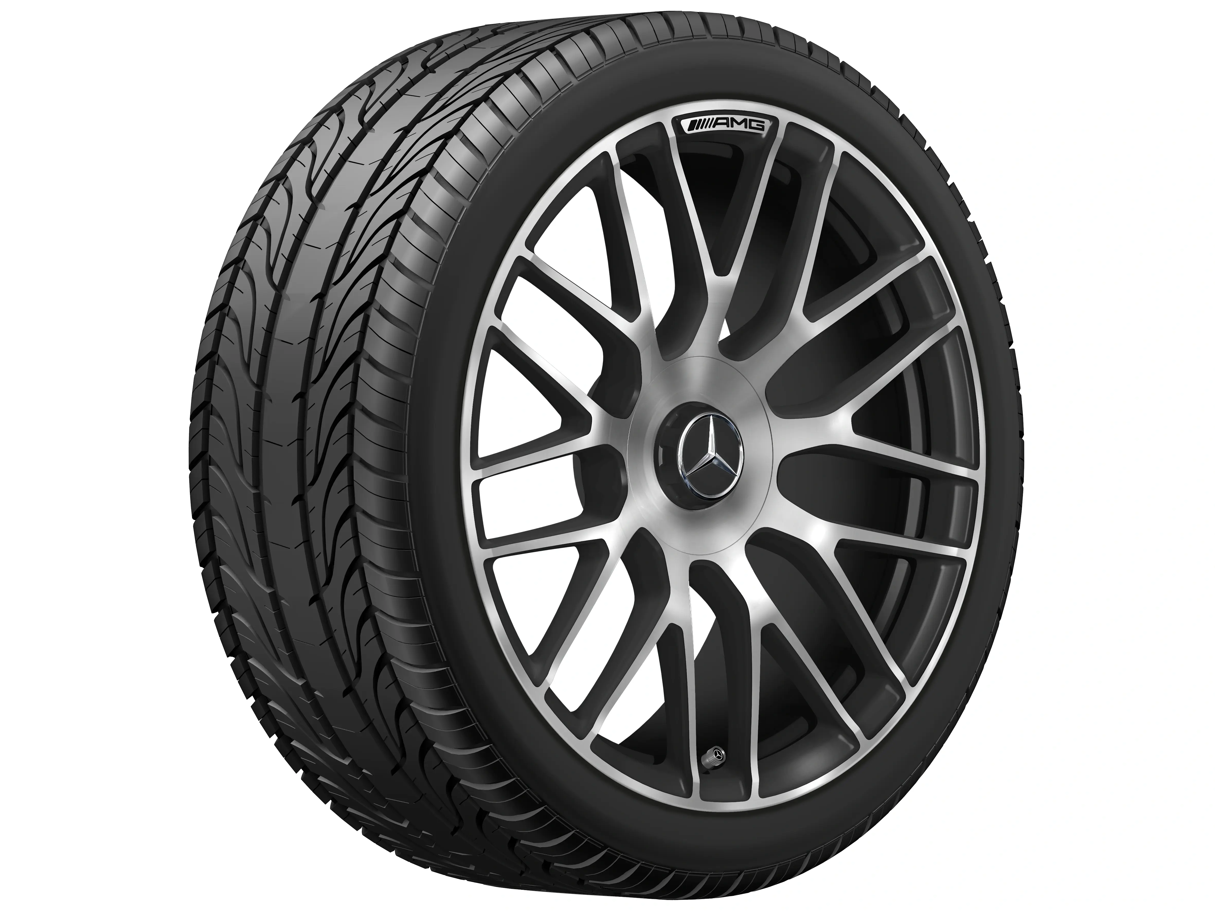 AMG-gesmede velg in kruisspaaks design, 50,8 cm (20 inch), hoogglans, C-Klasse, 285/30 R20/, matzwart, A20540161007X36